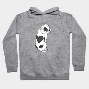 Pitbull with Heart Spot, Pitbull Love Hoodie